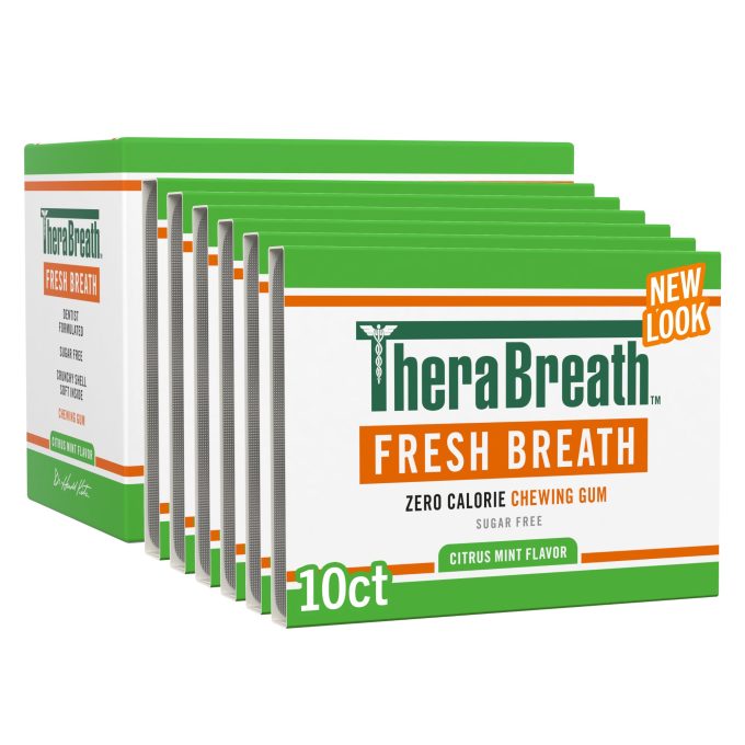 Fresh Breath Chewing Gum, Citrus Mint Flavor